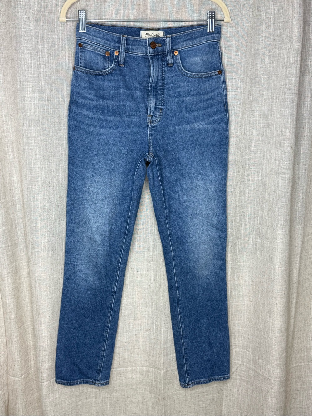 Madewell The Perfect Vintage Crop Jeans High Waisted Blue Sz 25